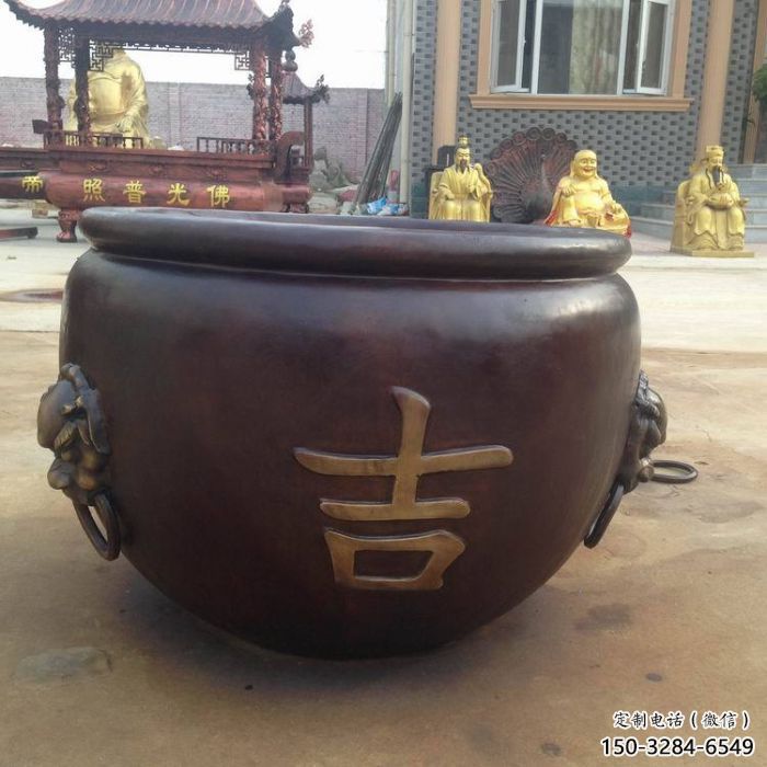 保山吉字銅缸雕塑-青銅鑄造 保山吉字銅缸雕塑-青銅鑄造
