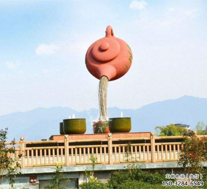 臨安公園天壺雕塑工廠，不銹鋼材質(zhì)，圓雕形式