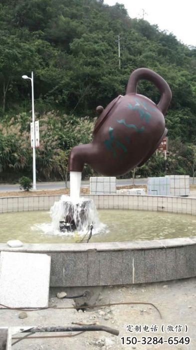 湖州小區(qū)天壺標志雕塑，多彩藝術，天壺雕塑生產廠家