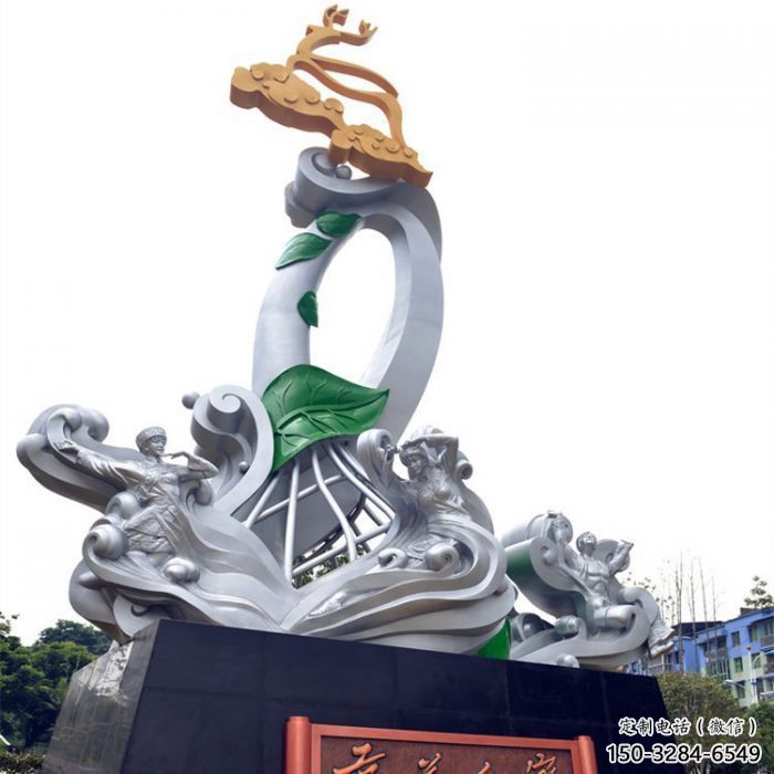 萬盛蘭花雕塑承接，城市裝飾，大型蘭花花朵雕塑公司