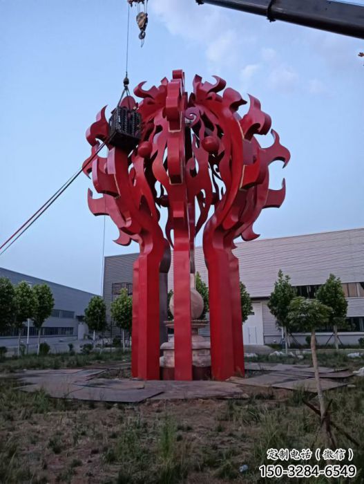 九龍坡火球雕塑，精神堡壘火球雕塑落地展示