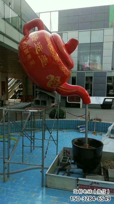 巴南鐵藝水景天壺雕塑，噴泉雕塑，抽象天壺雕塑制作