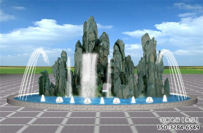雙橋電影變頻噴泉雕塑，水景噴泉雕塑承接