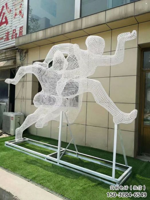 九龍坡鏤空健兒雕塑制造，校園雕塑，金屬鐵藝人物雕塑展品