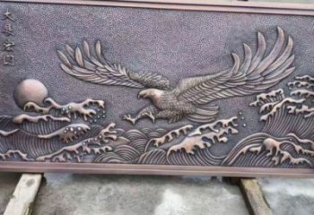 上城老鷹浮雕訂做，景區(qū)雕塑，鍛銅動物浮雕定價(jià)