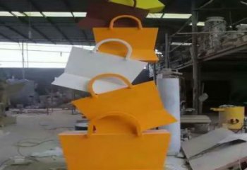 西湖烤漆挎包雕塑制造商，室外軟裝，景觀挎包雕塑制作