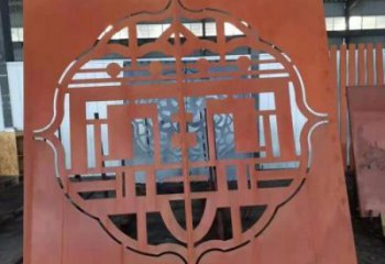 紹興鏤空景墻雕塑，耐候鋼鏤空工藝設(shè)計