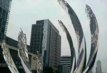 下城地面噴泉雕塑小品，圓環(huán)結(jié)構(gòu)概念，旱地水景噴泉體系