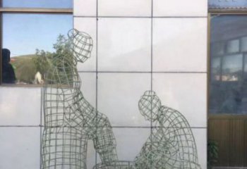 西湖鏤空孝道雕塑通用，街景小品，鐵藝洗腳雕塑制造