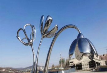 雙橋百合花雕塑承接，城市裝飾，大型不銹鋼百合花雕塑公司