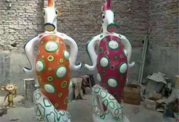 涪陵幼兒園河馬雕塑，動(dòng)漫文化雕塑，卡通動(dòng)物制作