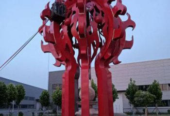 九龍坡火球雕塑，精神堡壘火球雕塑落地展示