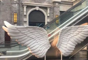 長壽景觀鳥翅雕塑制造，歐式風(fēng)格，不銹鋼鳥翅雕塑定價