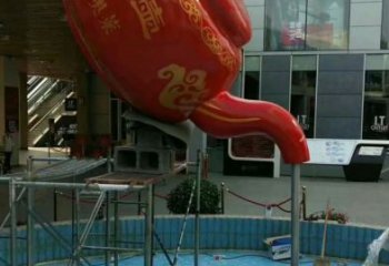 巴南鐵藝水景天壺雕塑，噴泉雕塑，抽象天壺雕塑制作